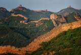 The great wall at sunset