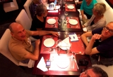 Farewell dinner at a restaurant in Guayaquil, Ecuador.