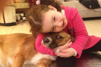 Lia with her dog