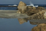 35 Rock reflection  at tthe beach DSC_9604
